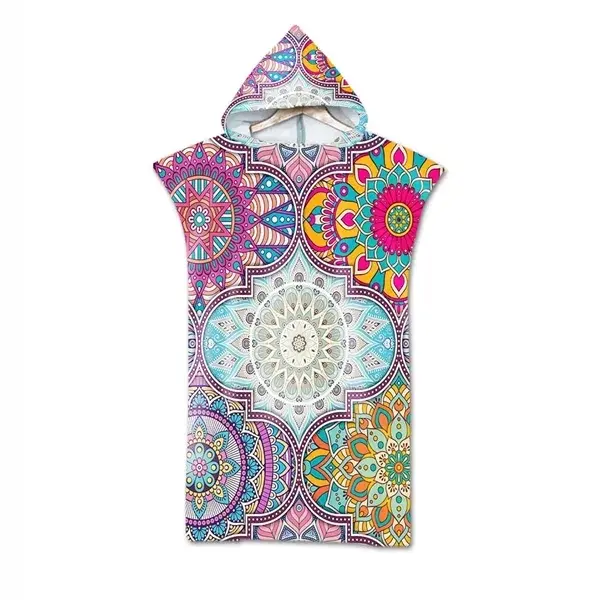 Flamingo Beach Towel Hooded Cloak Cape