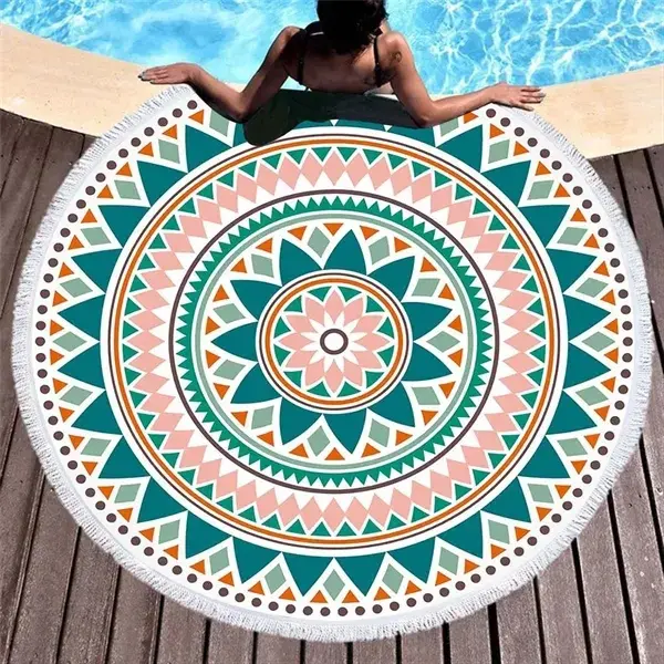 60" Round Beach Towel