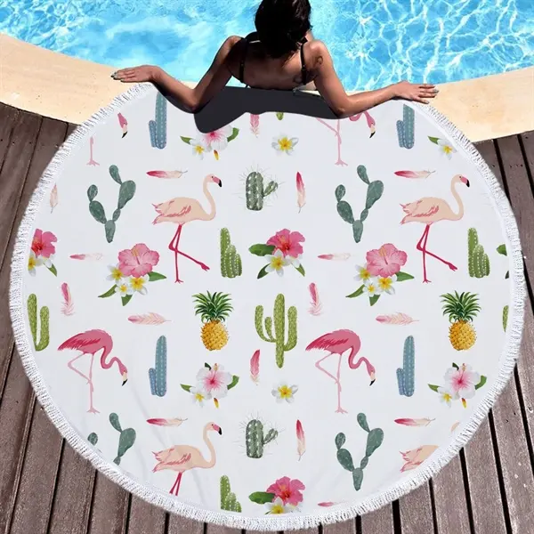 Flamingo themed Beach Towel