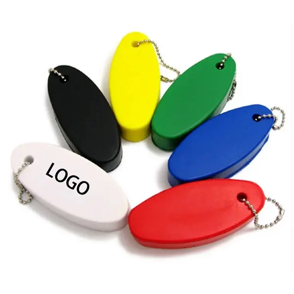 Floating PU Swimming Keychain Key Tag Ring Holder