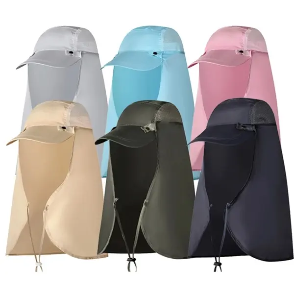 Baseball Peaked Cap Hat With Neck Breathable Sunshade