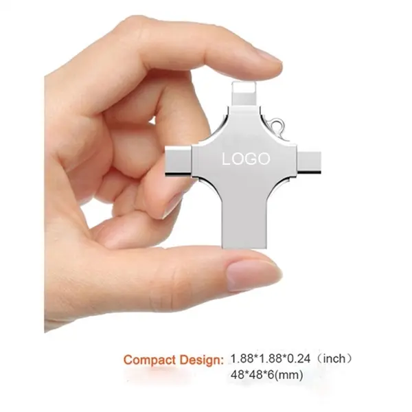 8GB 4 in 1 OTG Cellphone USB Flash Drive for All Devices