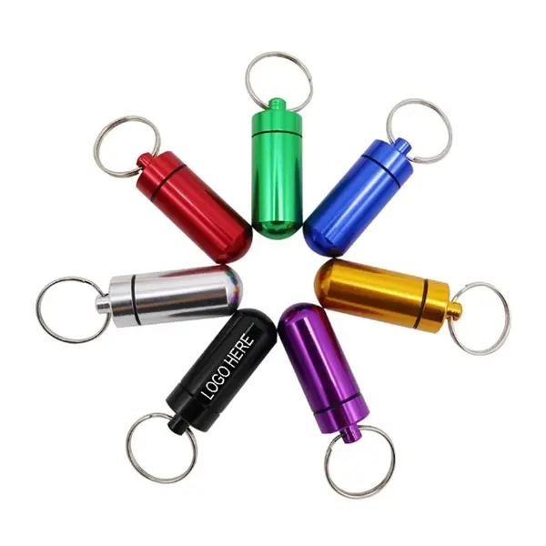 Aluminum Pill Box Keychain