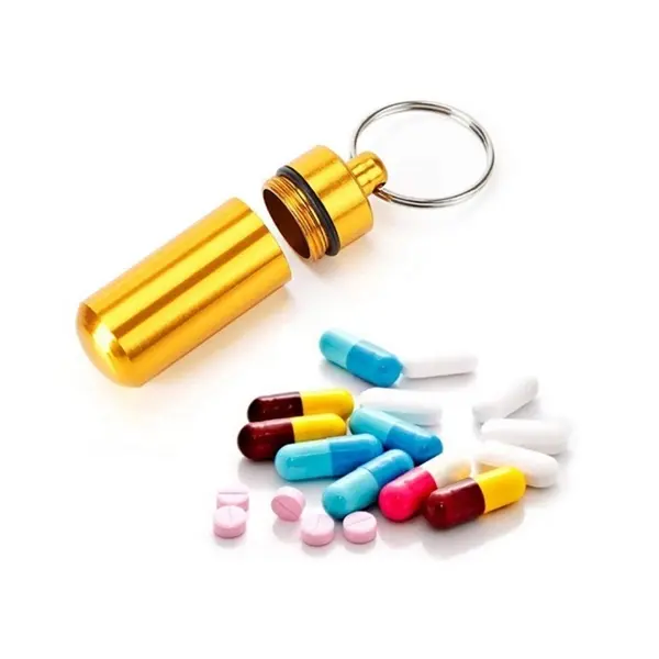 Aluminum Pill Box Keychain