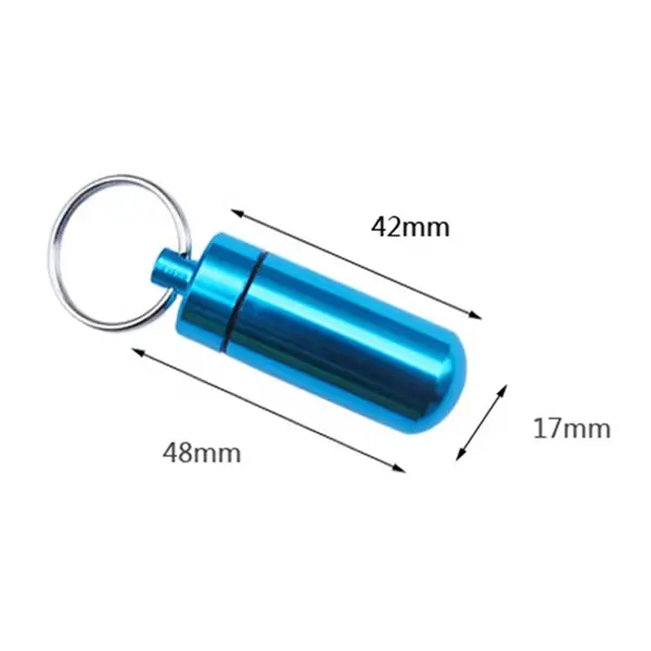 Aluminum Pill Box Keychain