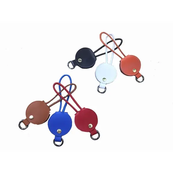 3 In 1 Leather Charging Cable Keychain