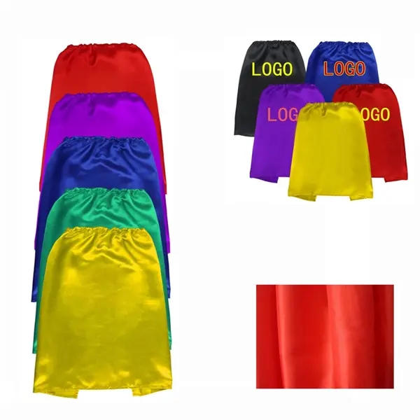 Custom Kids Superhero Cape – Satin Cloak with Logo