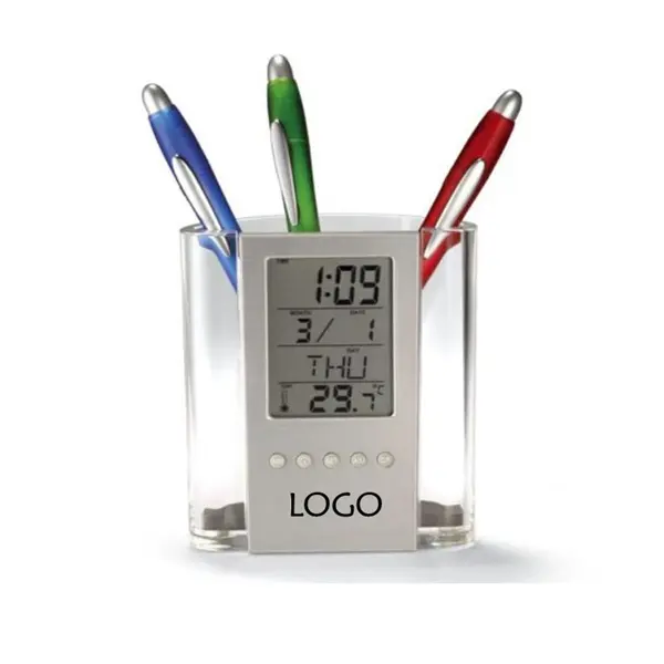 Multi-function Pen Holder Time