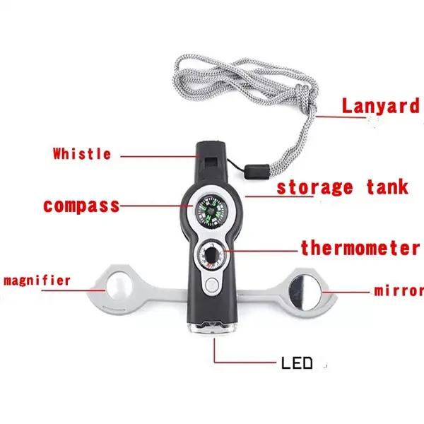 7 in 1 Outdoor survival whistle