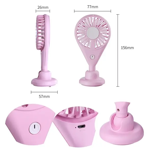 Mini Adjustable Charging USB Fan With Ambient Light