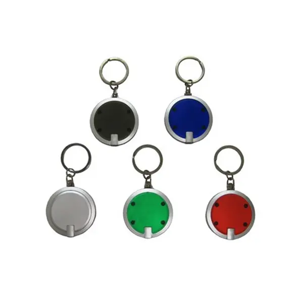 Round Shape LED Flashlight Keychains