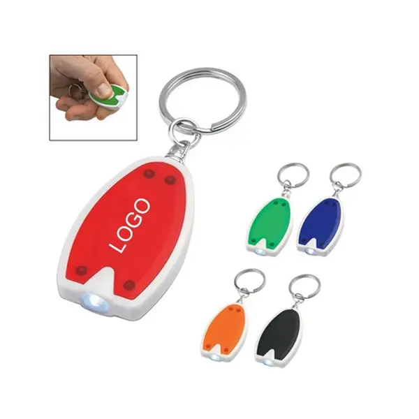 Custom Metal LED Flashlight Keychain