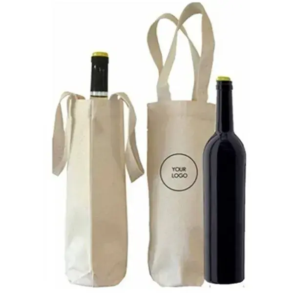 Cotton Canvas Single Wine Bag