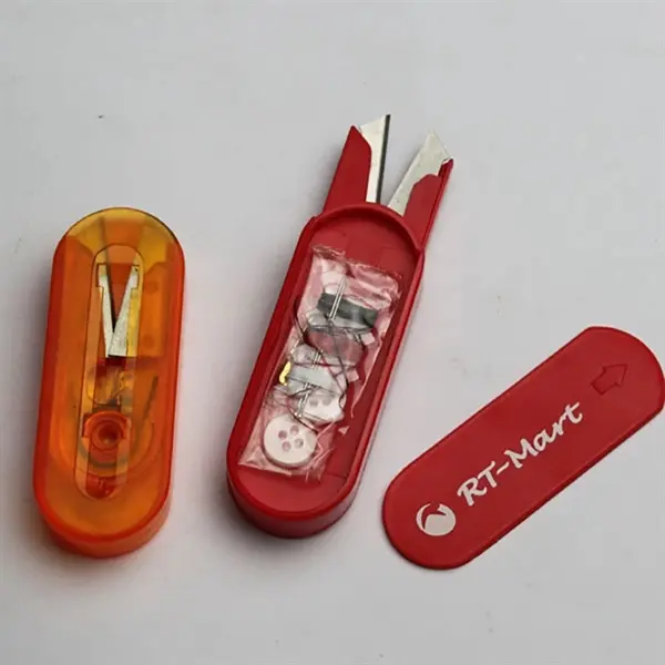 Traveling Sewing Kit With Built Scissors