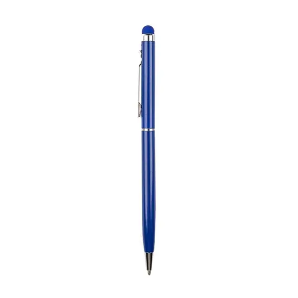 Slim Metal Twist Action Stylus Ballpoint Pen