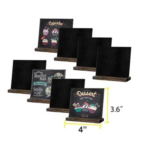 Rectangle Reusable Chalk Board Signs 3.6" H *4" W