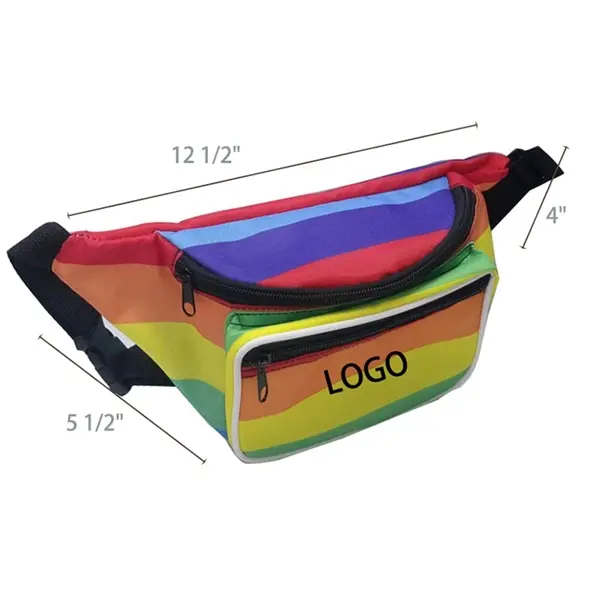 Custom Rainbow Colors Fanny Pack