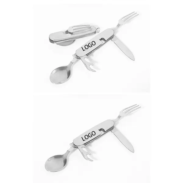 Detachable Outdoor Camping Cookware Fork Knife Spoon Bottle
