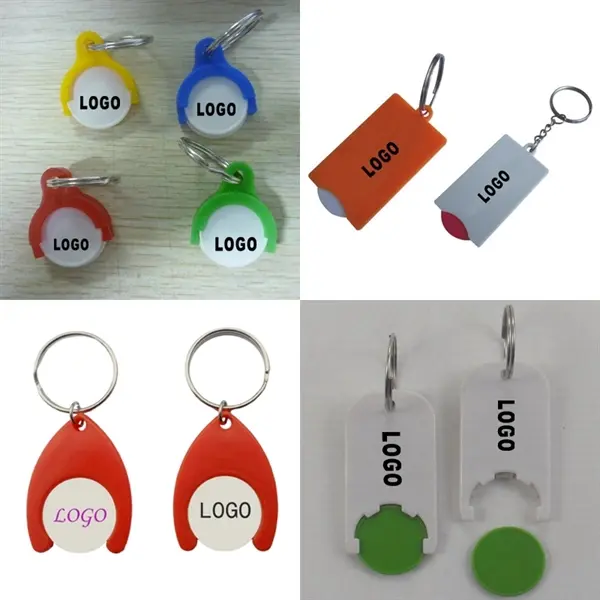 Plastic Coin Holder Keychain
