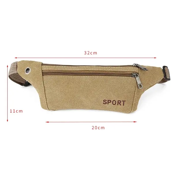 Portable Canvas Waist Bag