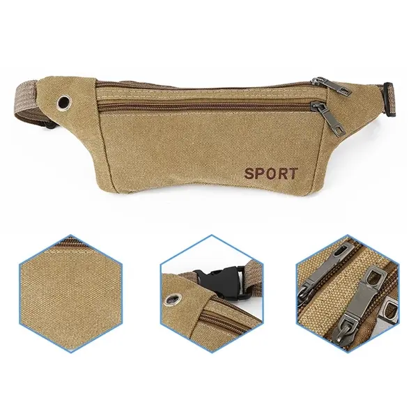 Portable Canvas Waist Bag