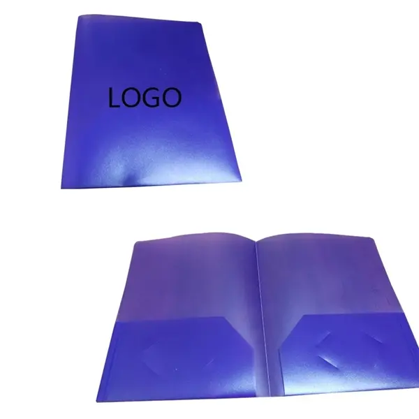 Polypro folders with double interior pockets
