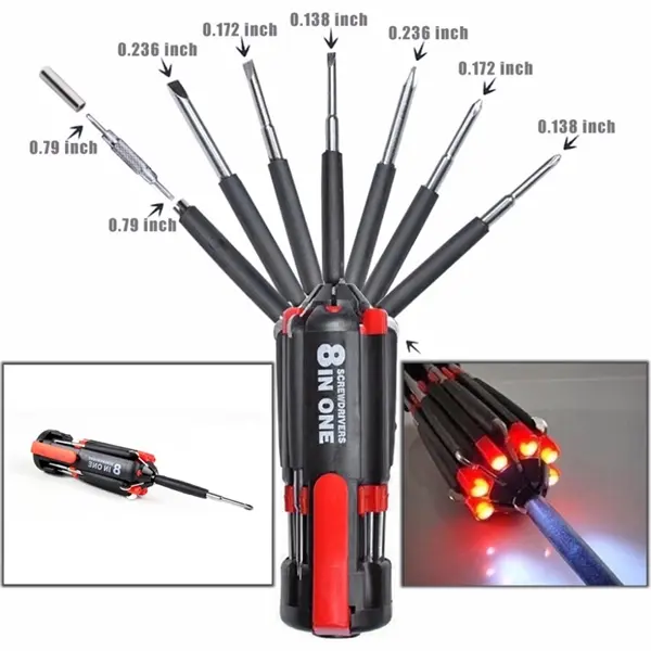 Multifunction Screwdriver With LED Torch