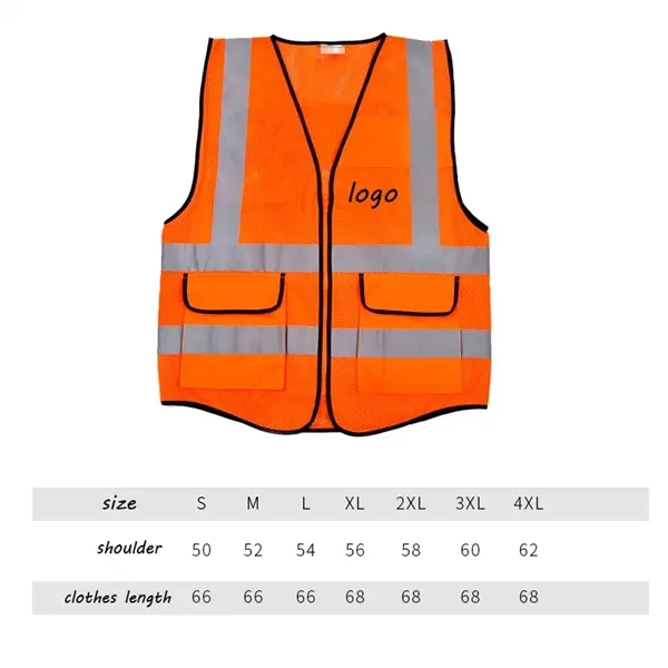 Reflective Vest With 2 Pockets