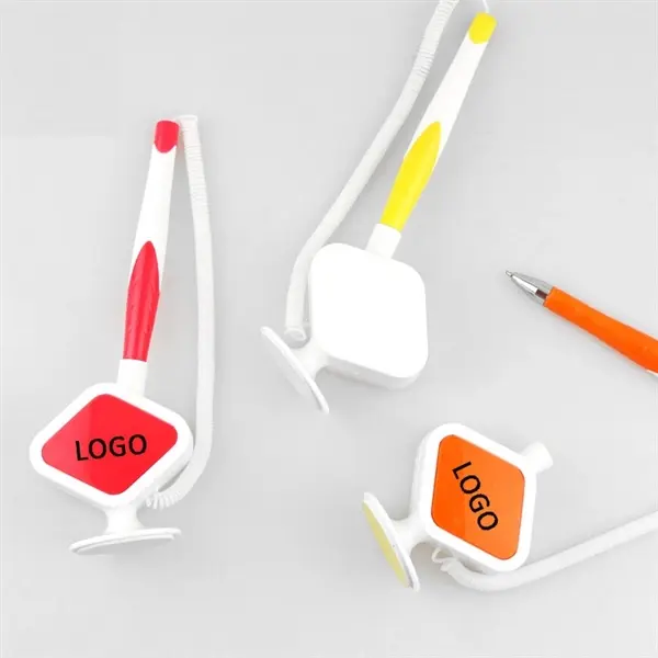 Bank Counter Ball Pen With Holder And Chain