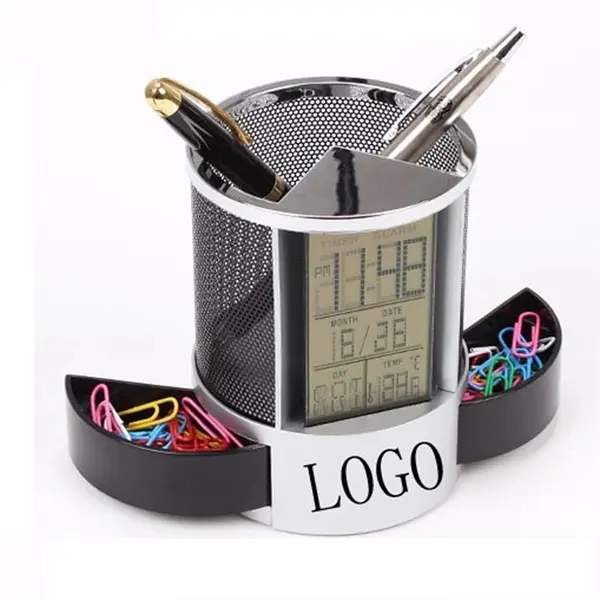 Electronic calendar penholder