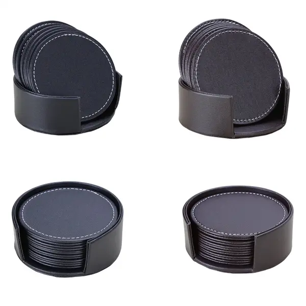 Round leather Coaster Suit