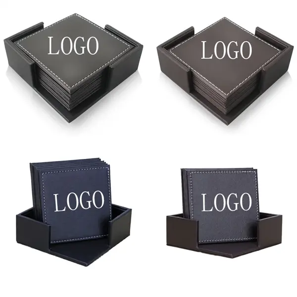 Square leather Coaster Suit