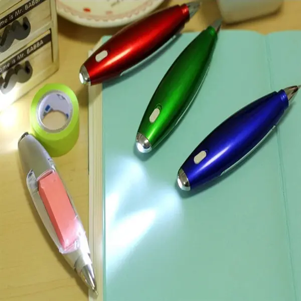 Multi function lanyard note LED light ballpoint pen