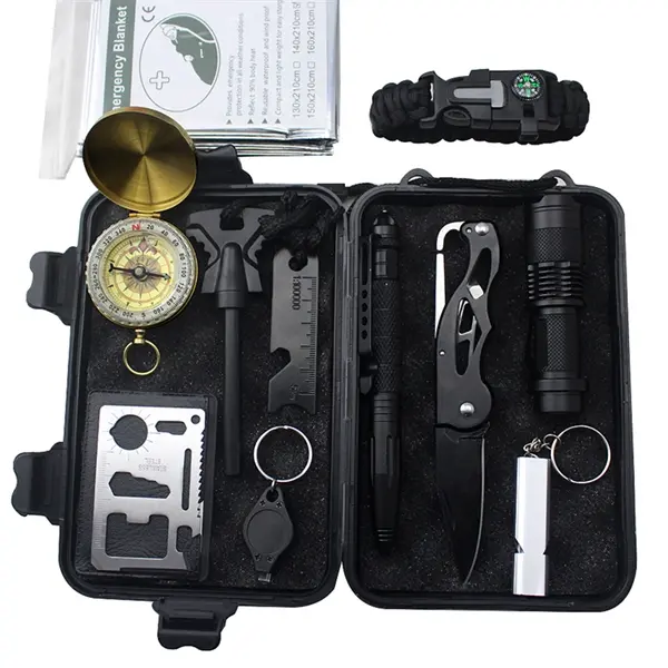 Outdoor Camping Survival Multi-functional Tool Emergency Box