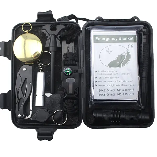 Outdoor Camping Survival Multi-functional Tool Emergency Box