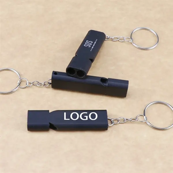 Aluminum Alloy Double Hole Survival Whistle High-frequency