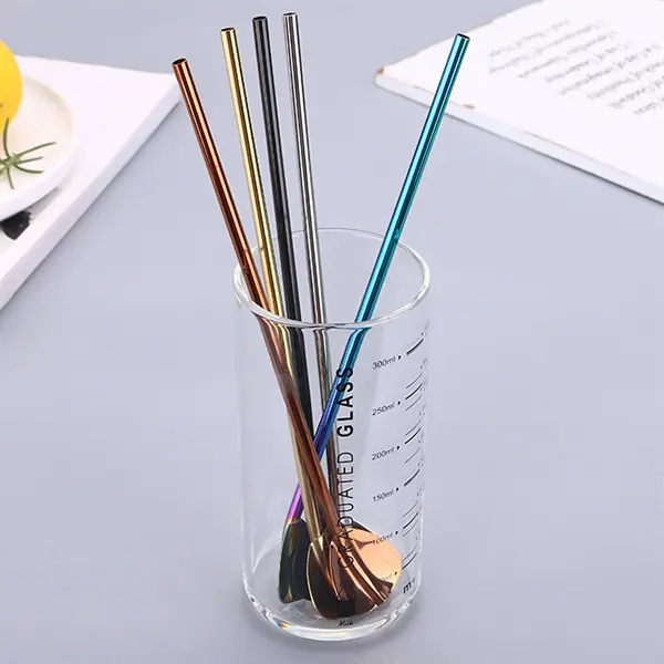 2 in 1 Metal Straw Spoon With Brush