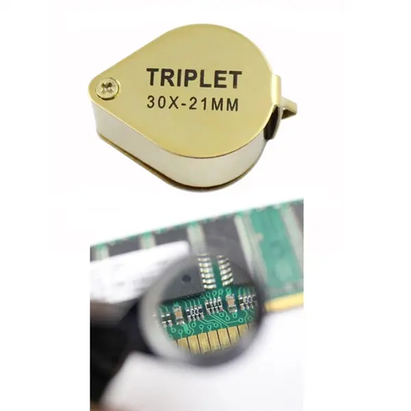 Custom Metal Foldable Jewelry Loupe Golden Magnifier