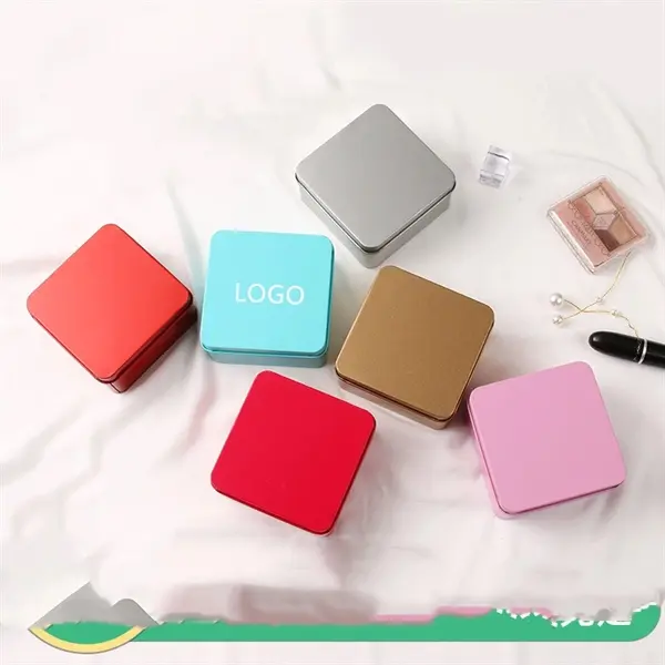 Square and colorful iron tin box