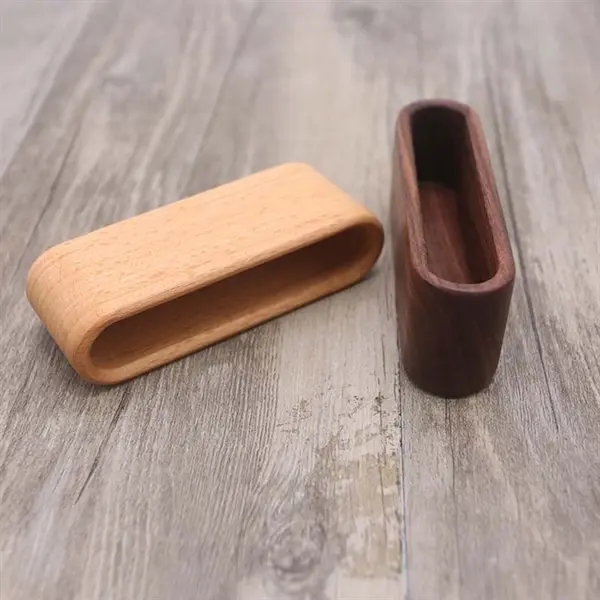 4.3" wooden round edge card holder