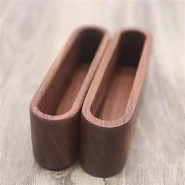 4.3" wooden round edge card holder