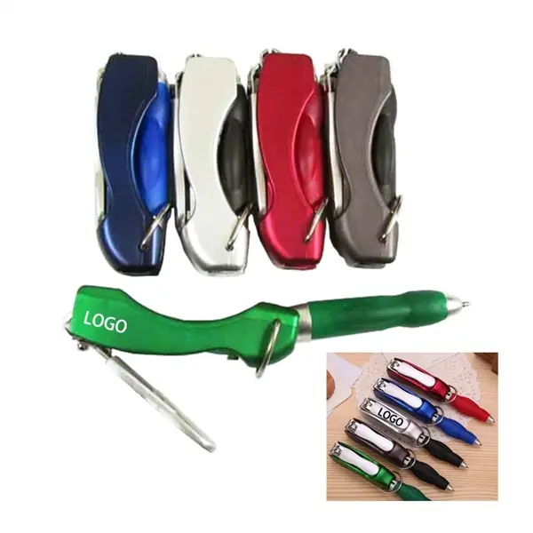 2 in 1 Nail Clipper Cut Ball Foldable Pen
