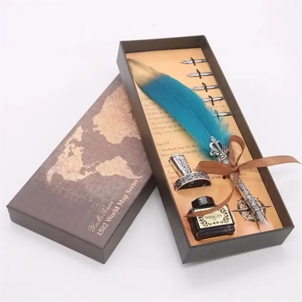 Luxury Calligraphy Feather Dip Pen Gift Box