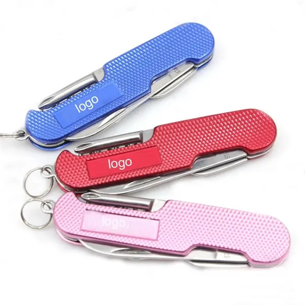 Striped Non-slip Multi-funtion Tool Keychain