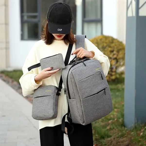 3 Pcs Travel Backpack Bundle