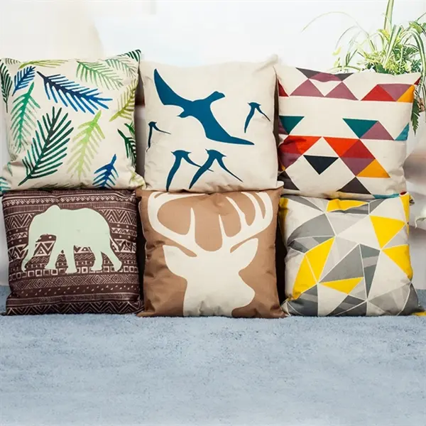 Cotton and linen pillows