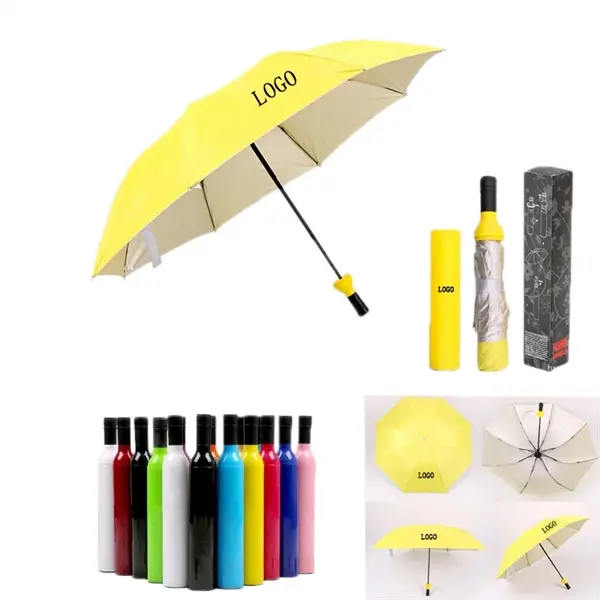 Customized creative sunshade wine bottle umbrella.