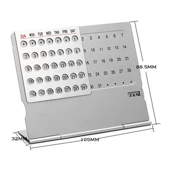 4.1" aluminum calendar