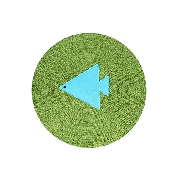 15.4" flax round cat toy grinding pad