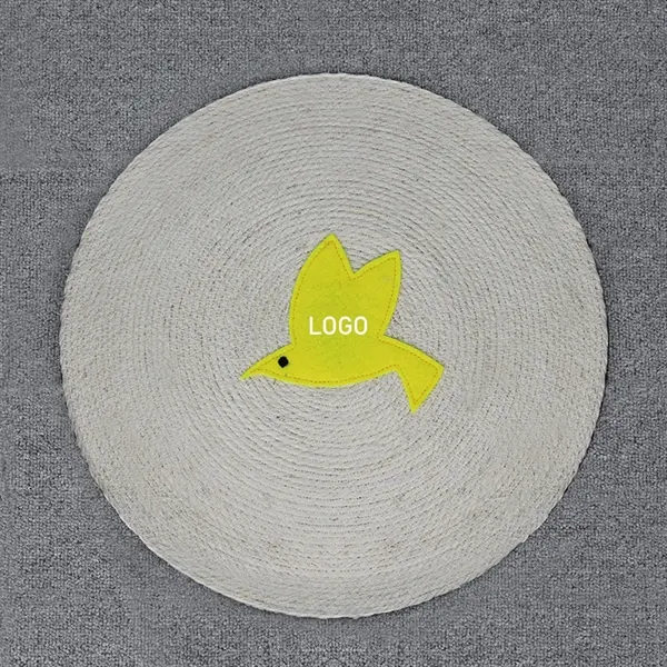 15.4" flax round cat toy grinding pad